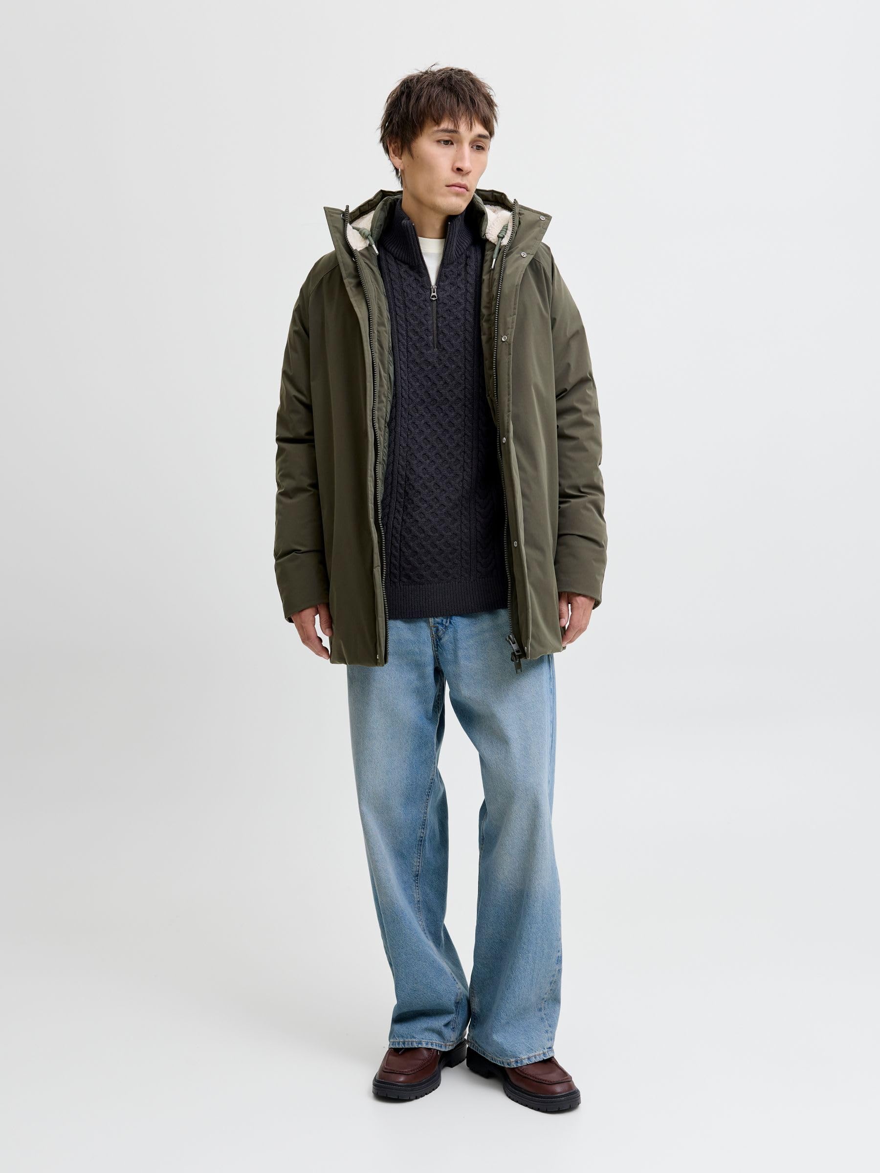 JACK & JONES Male Sweatshirt mit halbem Reißverschluss Sweatshirt mit halbem Reißverschluss