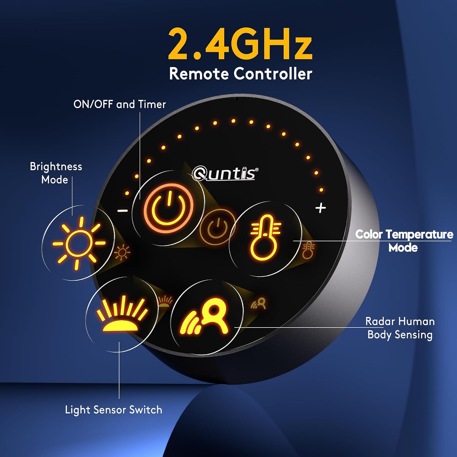 Quntis Curved Monitor Lampe 52cm Light Bar Fernbedienung Radarsensor Grau | 900Lux USB Bildschirmlampe für Curved/Flach Auto-Dimmen Blendfrei Anti-Blaulicht Monitor Licht Platzsparend Multi-Steuerung