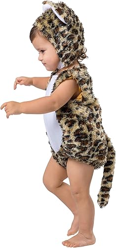 Miniatura 3 de Dress Up America Disfraz de leopardo para bebés, disfraz de animal para bebé, disfraz y sombrero de burbujas de leopardo para bebés