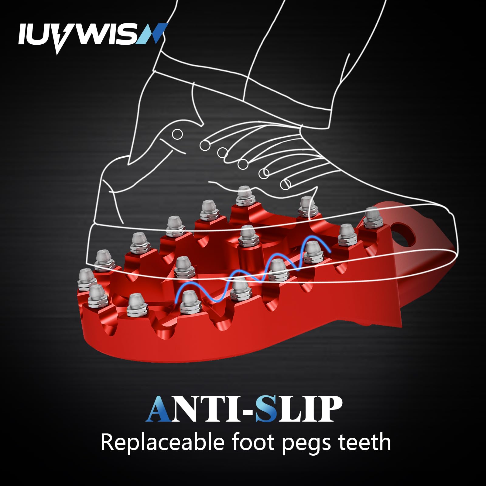 Talaria Parts Pegs For Bike IUVWISN Dirt Bike Universal Passenger Foot Pegs Rear Footpegs Rest Pedal Bracket CNC For Surron Sur Ron LBX Talaria Sting MX3 R MX4 MX5 X3 XXX E-Ride