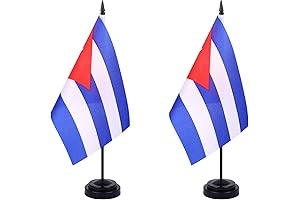 2-Pack Mini Cuban Flags for Desk