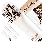 1200W Big Size Professional Hair Dryer Brush Blow Dryer Brush in One, 110v-220v Hot Air Straightener Brush for Smooth Frizz-Free Blowout, Fast Dry & Style