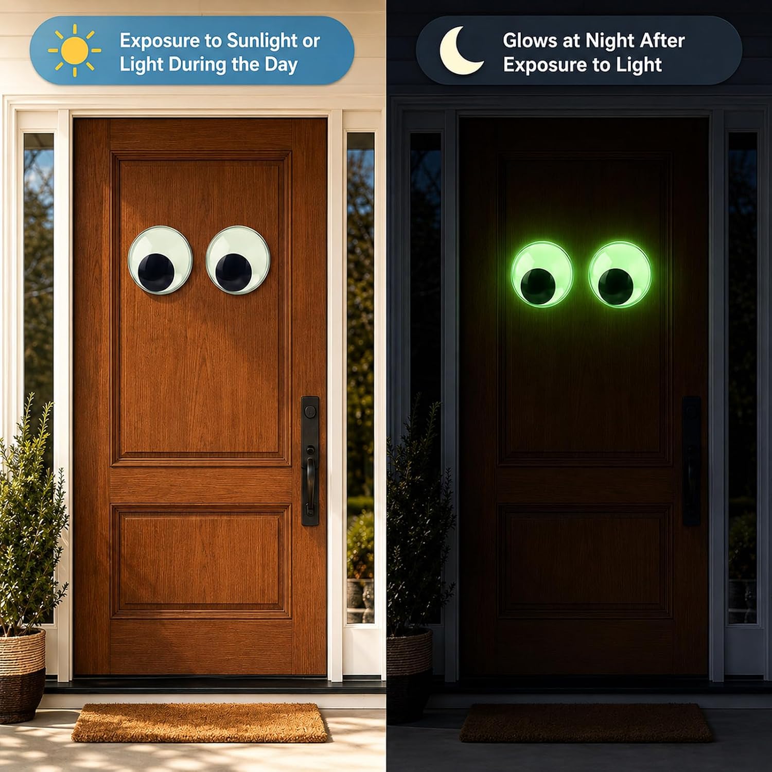 2 Pcs Giant Googly Eyes Self Adhesive Glow in The Dark Large Googly Eyes