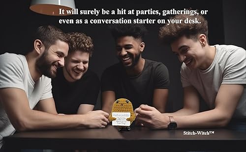 Miniatura 5 de Stitch-Witch Divertidos regalos de elefante blanco, ganchillo de patata positiva para caminar, papa enrollada, papa de apoyo emocional (papa marrón)