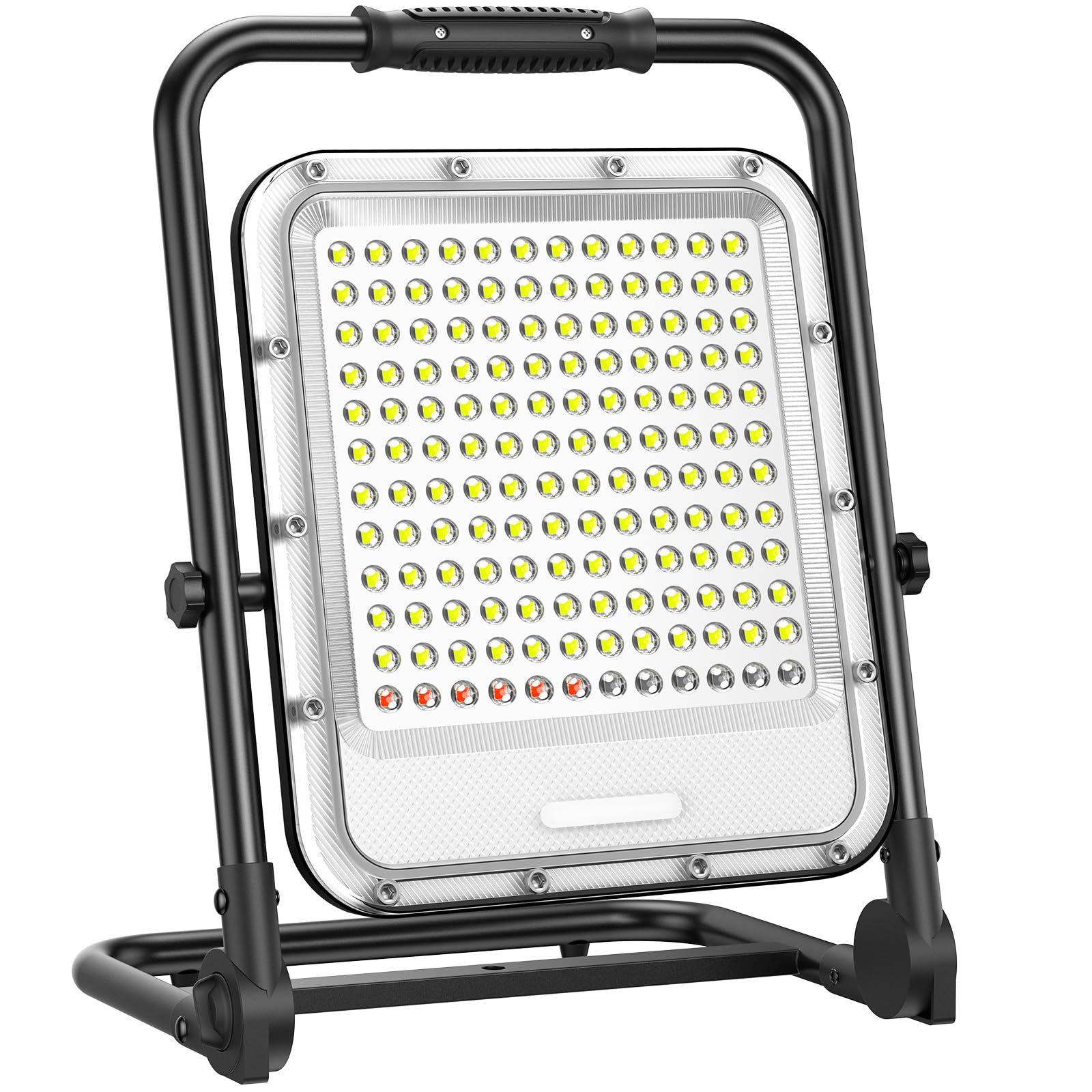 Led Baustrahler Akku 4 Modi Arbeitsleuchte 18000LM 15000mAh USB-Wiederaufladbar mit 132*COB-Chips, IP65 Wasserdicht Led Strahler, Campinglampe Tragbar für Werkstatt oder Baustelle, Garage