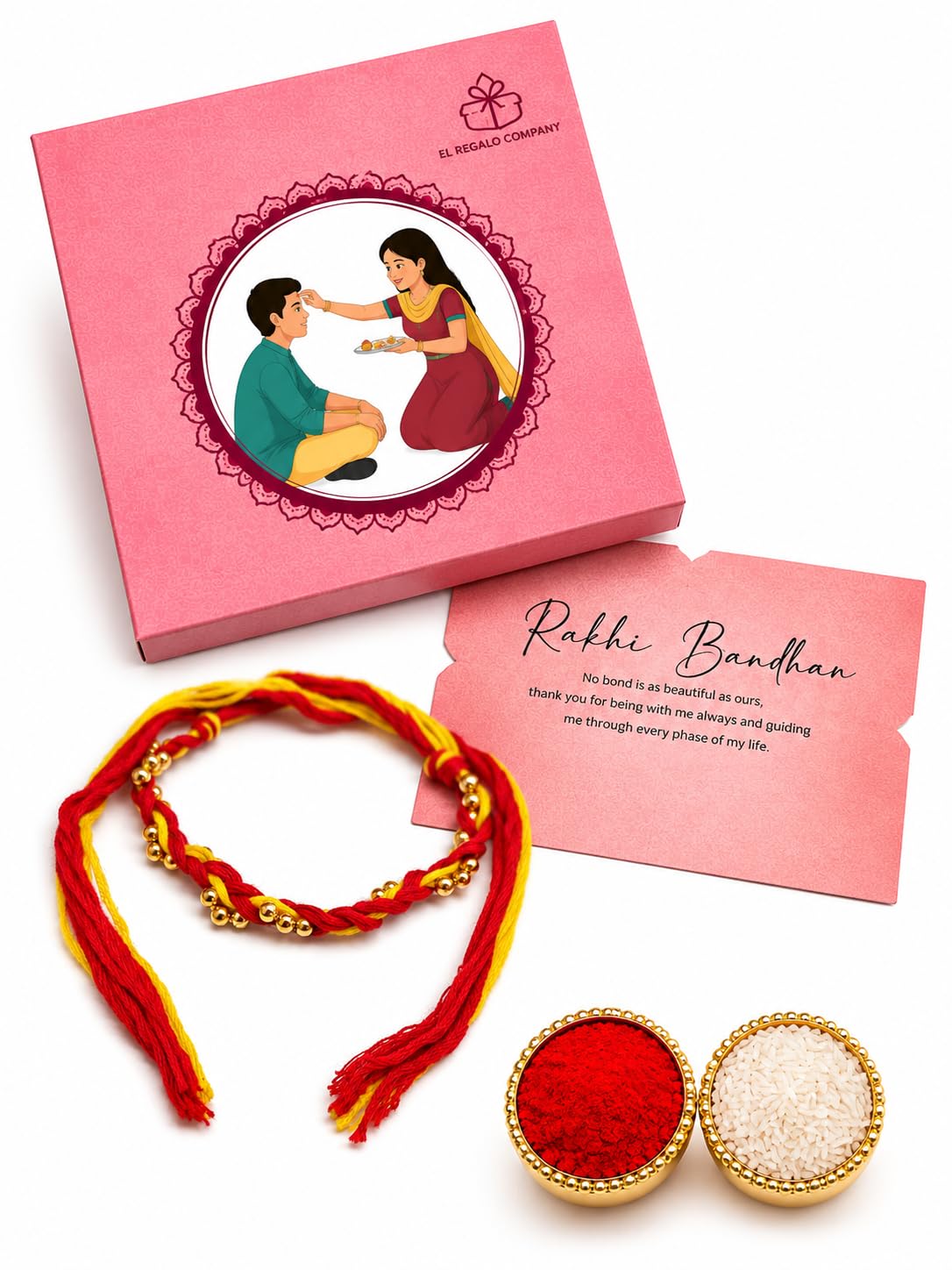 Traditional Moli Rakhi for Brother | Long Braided Kalava Raksha Sutra Thread | Red Yellow Sacred Mauli Dhaga | Handmade Minimalist Rakhi for Men & Boys | Raksha Bandhan-image-35