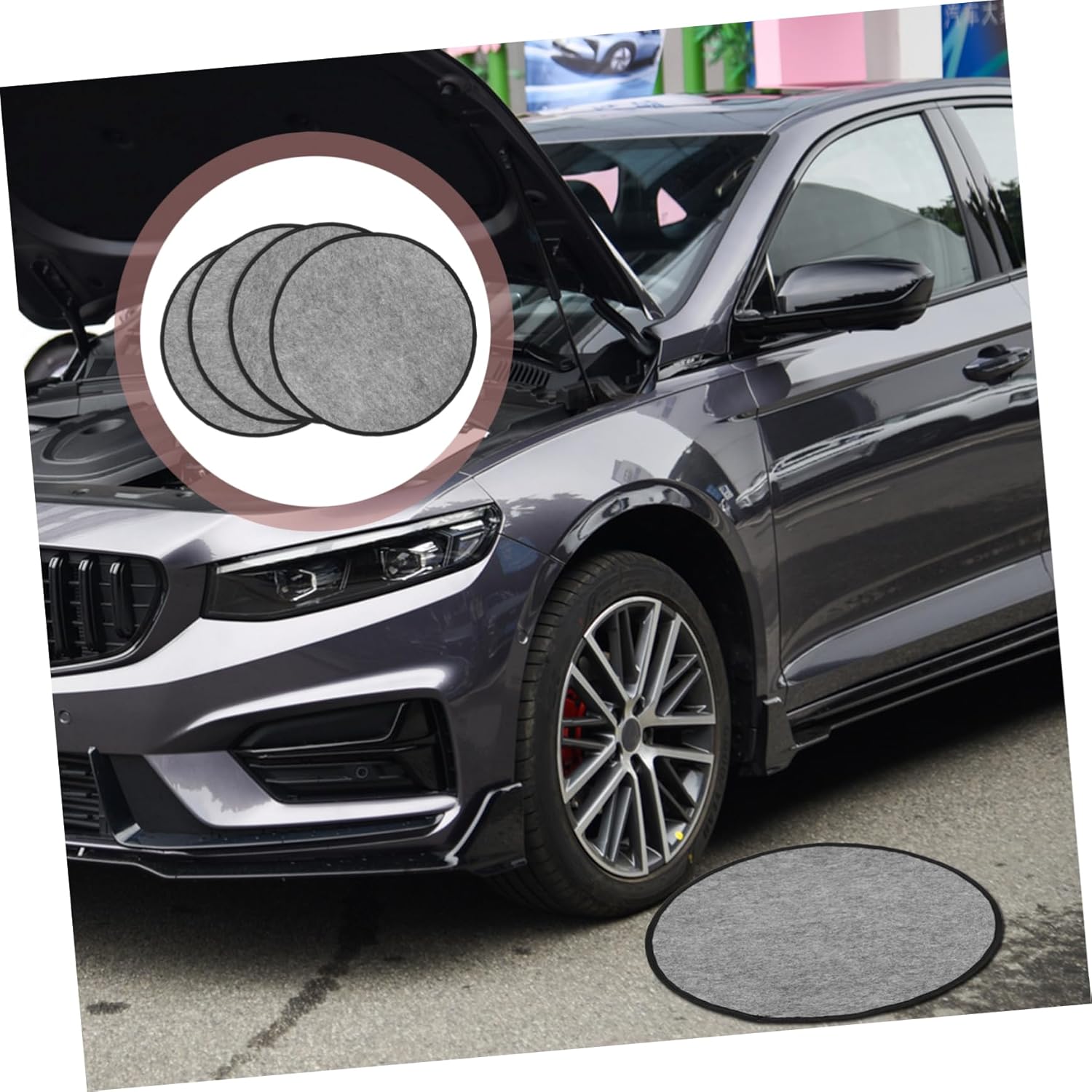 4pcs Wheel Felts Tire Covers Car Tire Covers Felt Wheel Storage Rim Protectors for Car Tote