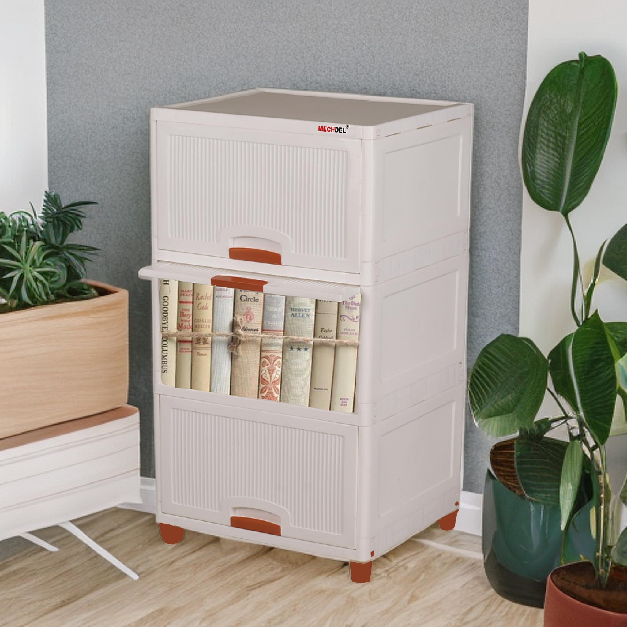 mechdel Cupboard Rack for Clothes Plastic Cabinet for Storage Foldable Wardrobe for Clothes Plastic Cloth Rack for Storage Clothes Storage (Cupboard Rack-1 Door - White, 3PCS) (B0DDXKKXXP) Amazon Price History, Amazon Price Tracker