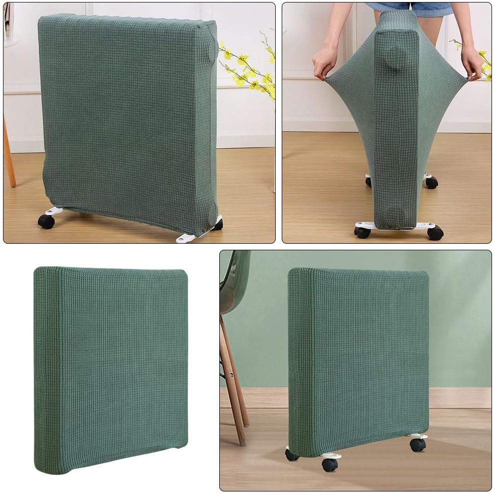 VANZACK Olive Green Radiator Cover - Washable Polyester Heater Dust Cover, Breathable and Durable, Fits Various Sizes, Ideal for Home Use, 35.43 X 24.40 X 5.90 Inches