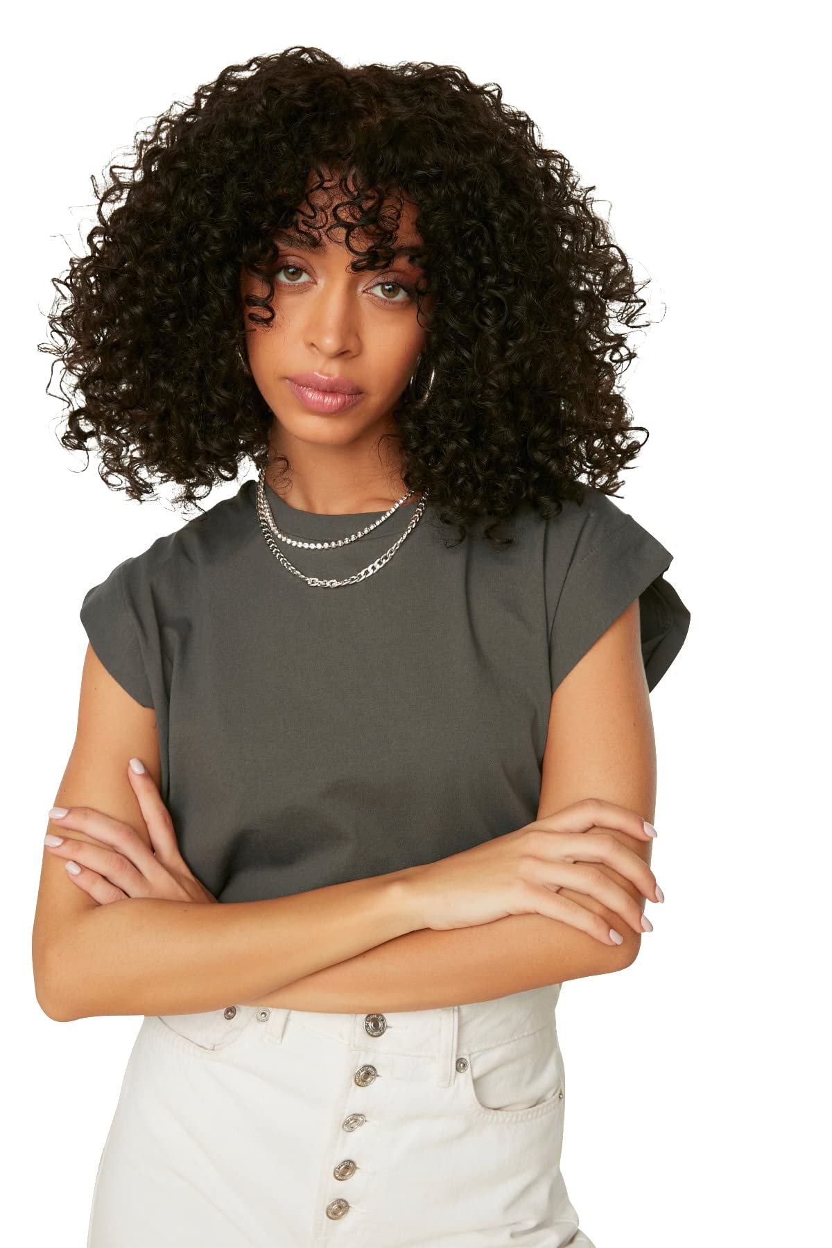 Trendyol Woman Basics Regular fit Basic Crew Neck Knit T-Shirts