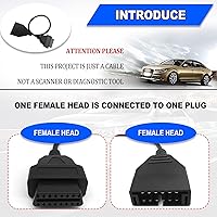 Vista 4 de Adaptador OBD, adaptador electrónico para vehículos GM, reemplazo del cable del conector OBD1 a OBD2