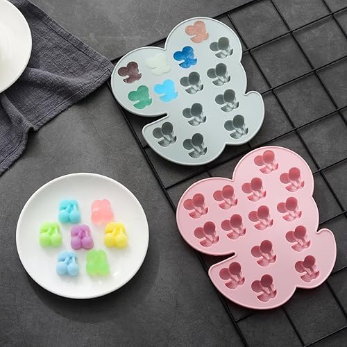 Miniatura 3 de Verdental 2 moldes de silicona antiadherente para chocolate, malvavisco, gelatina, gomita, bandeja de hielo, jabón, decoración de cupcakes (color al