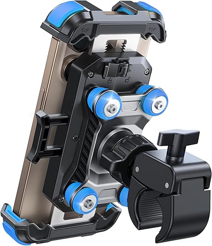 Miniatura 10 de JOYROOM Soporte de teléfono para motocicleta - [Amortiguador de vibración dual] Soporte de teléfono antigolpes de 150 mph para motocicleta Negro