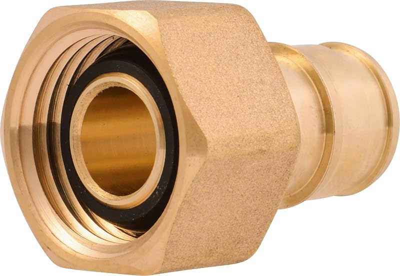 SharkBite 1/2 x 1/2 Inch NPSM Expansion FNPT Swivel Adapter for PEX-A Pipe, Brass Plumbing Fittings, Female Adapter for PEX-A Tubing, UAB526LFA