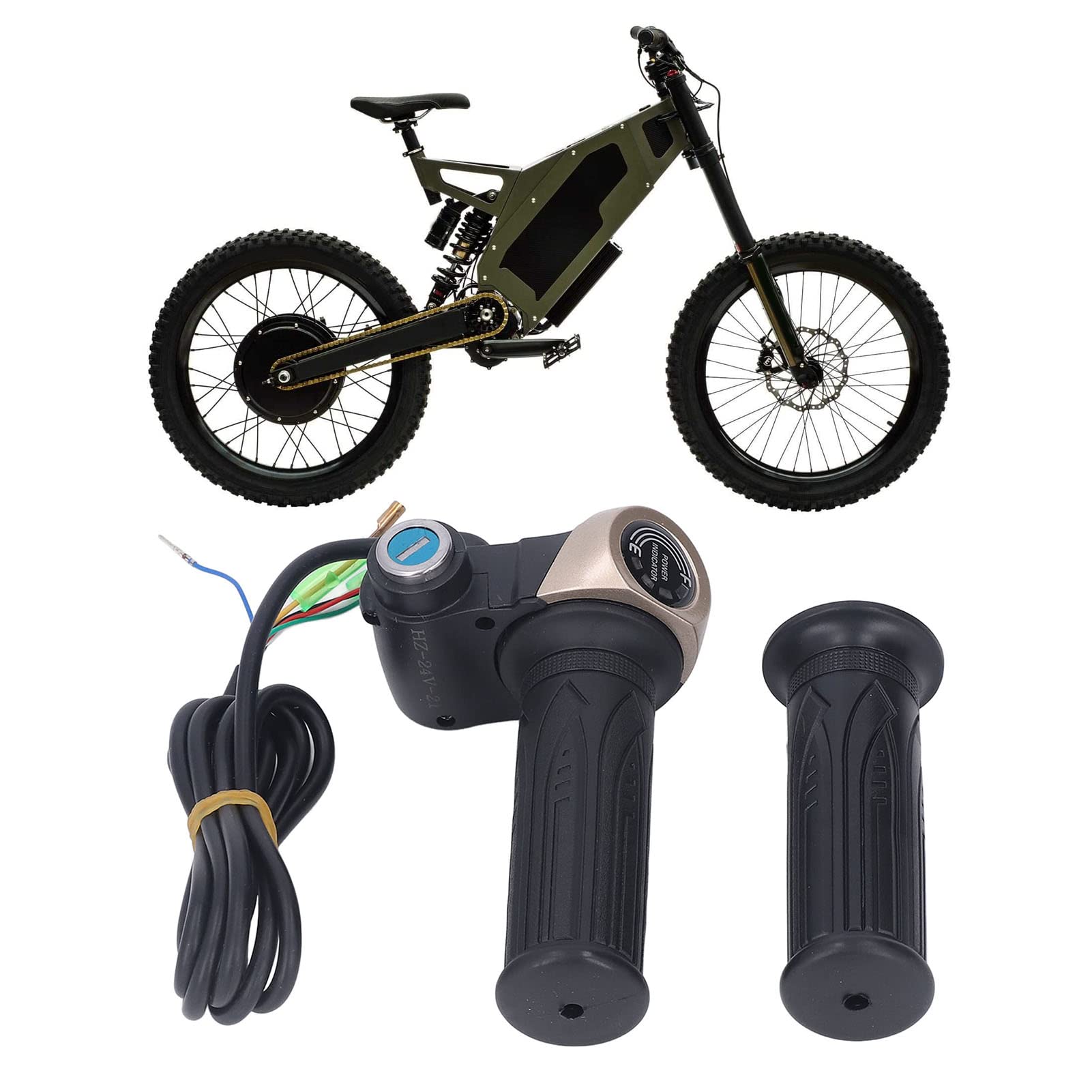 Poignée d'accélérateur de guidon LCD avec écran LCD, télécommande haute sensibilité, large tension 36 V 72 V pour moto tout-terrain, VTT, vélo motorisé, scooter électrique, kit