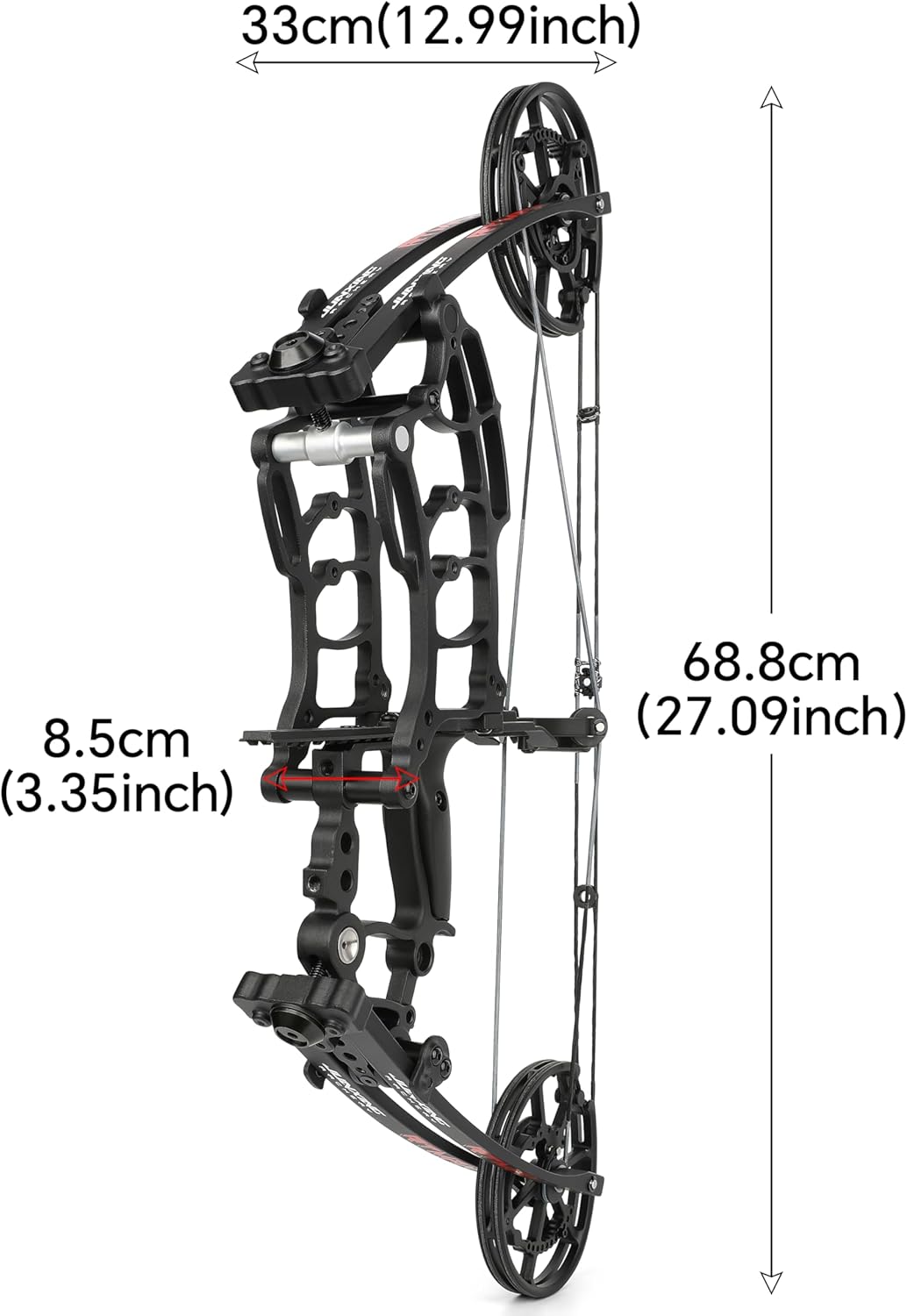 Steel Ball Compound Bow Kit - Dual-use Compound Bow for Arrows and Steel Ball, 40-65lbs 25-30" Adjustable Hunting Bows for Archery Outdoor Hunting Target Shooting (Black, Ambidextrous)