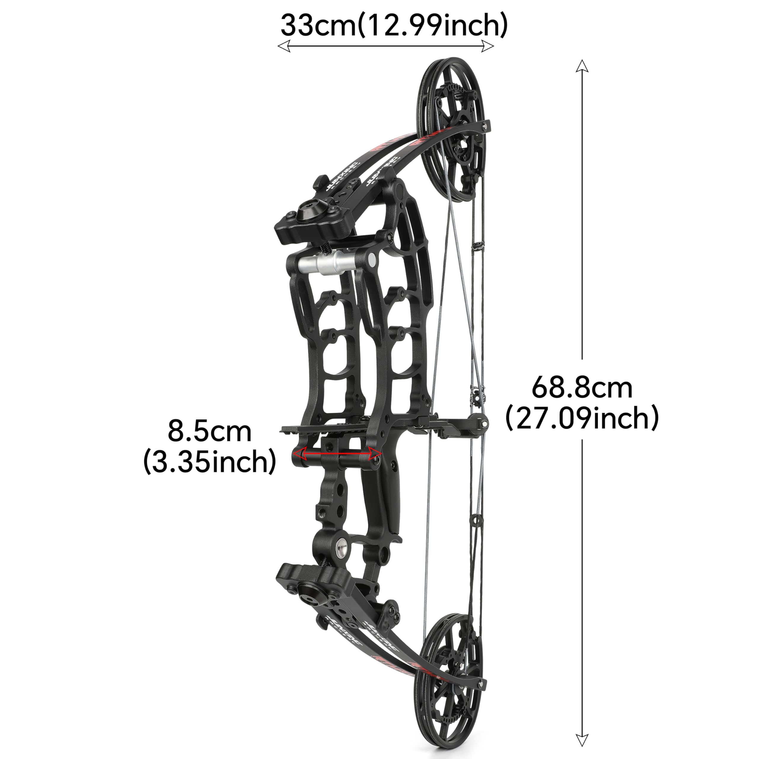 Dual-Use Compoundbogen Set für Pfeile & Stahlkugeln 40-65 LBS Einstellbar,Kurzachsiger Jagd-Compoundbogen Komplettset mit Zubehör für Bogenschießen Jagd & Zielschießübungen