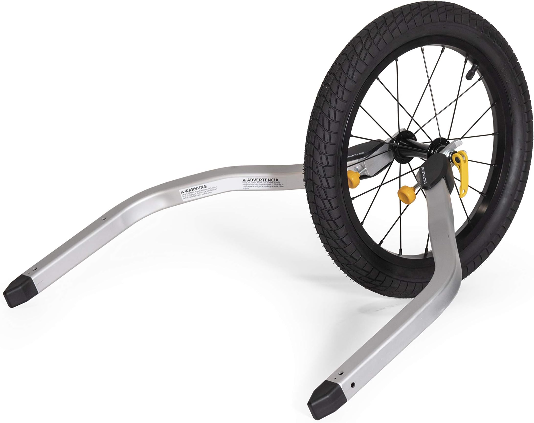 Jogger Kit for Bicycle, Aluminum, Black/Silver, 16 inches