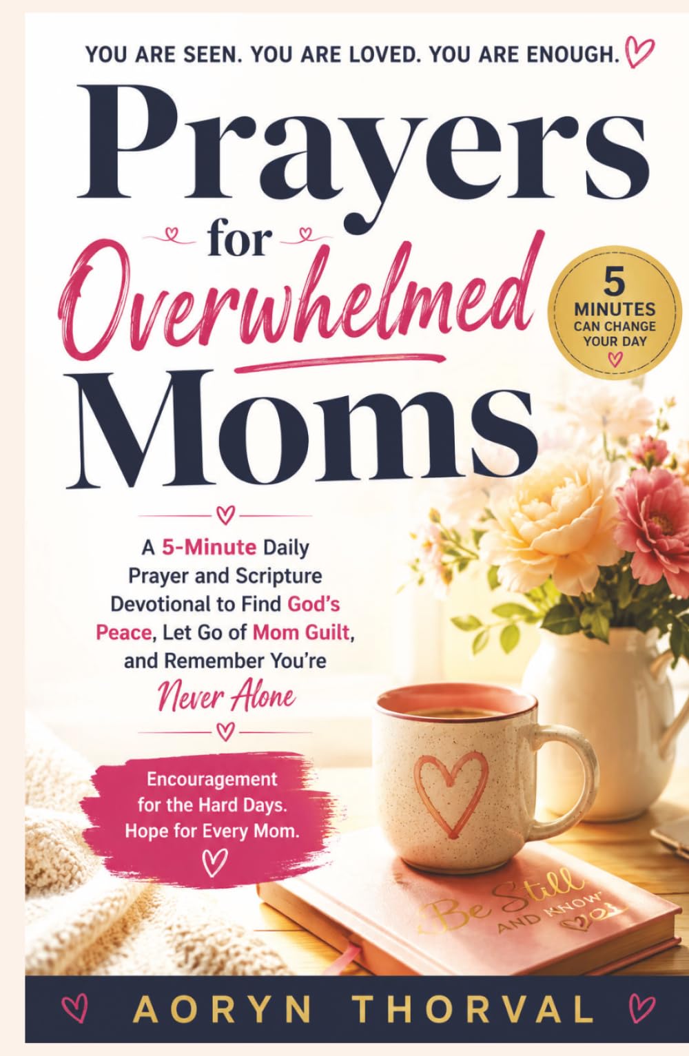 Prayers for Overwhelmed Moms: A 5-Minute Daily Prayer and Scripture Devotional to Find God's Peace, Let Go of Mom Guilt, and Remember You're Never Alone (Honest Prayers Series By Aoryn Thorval)