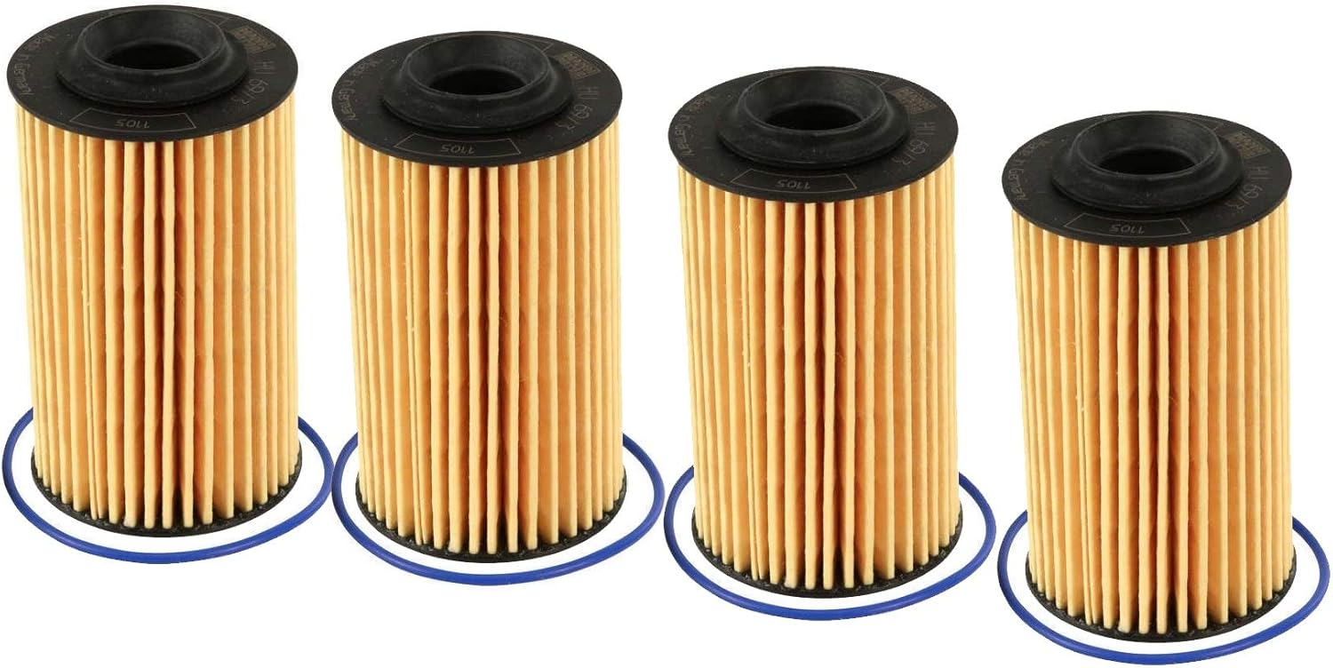 Set of 4 Mann Oil Filter Kits for Cadillac ATS CTS Chevy GMC Saab Oldsmobile