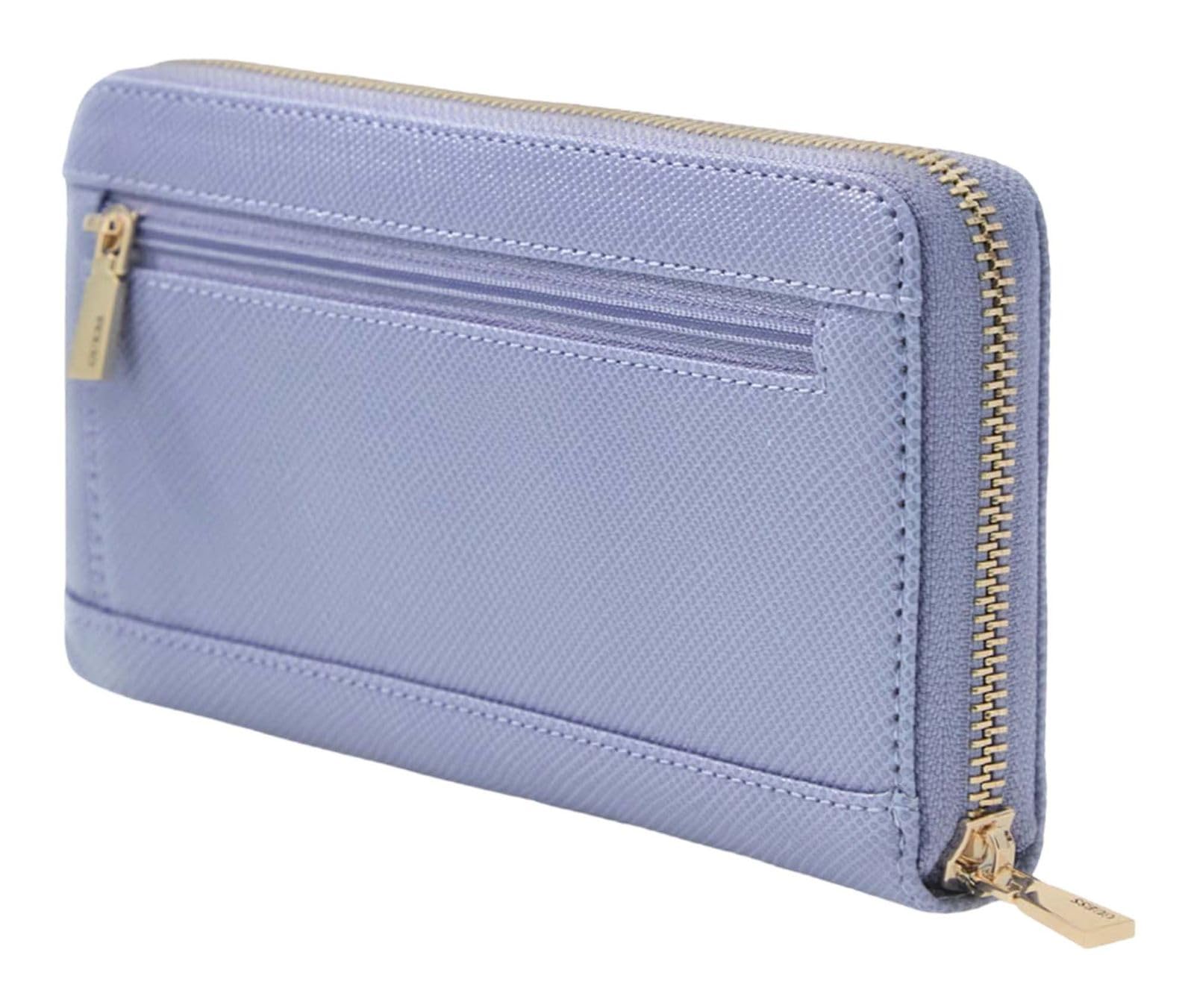 GUESS portafoglio Laurel II Large Zip Around Wallet Grey Blue grigio cadetto
