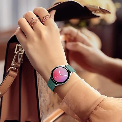 Vista 51 de Odbeai Correa compatible con Galaxy Watch 6, bandas grabadas florales compatibles con Samsung Watch 7, silicona suave, transpirable, impermeable