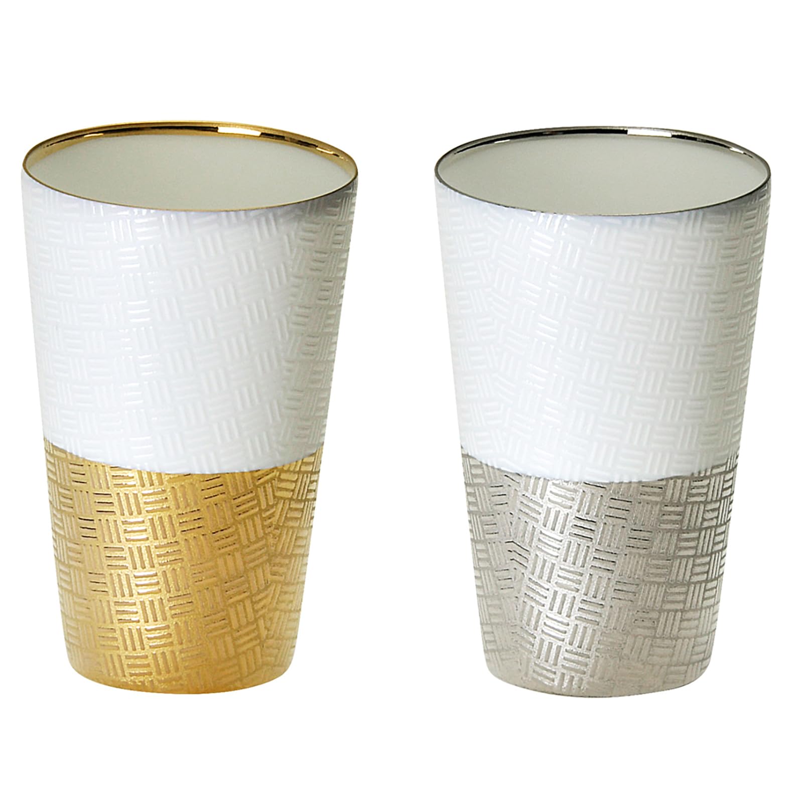 ??????(Yamakatsuminotouen) Yamakatsu Mino Toen Uzukuri Cold Sake Cup Pair Ajiro US-1015B