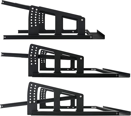 Vista 7 de Pein Racing & Flight Simulator Pedal Mount Soporte ajustable resistente para Logitech, Thrustmaster, Fanatec, MOZA Compacto y retráctil