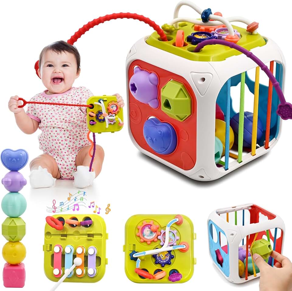 Montessori Toys for 2 Year Old Boys Girls, 7 in 1 Baby Senso