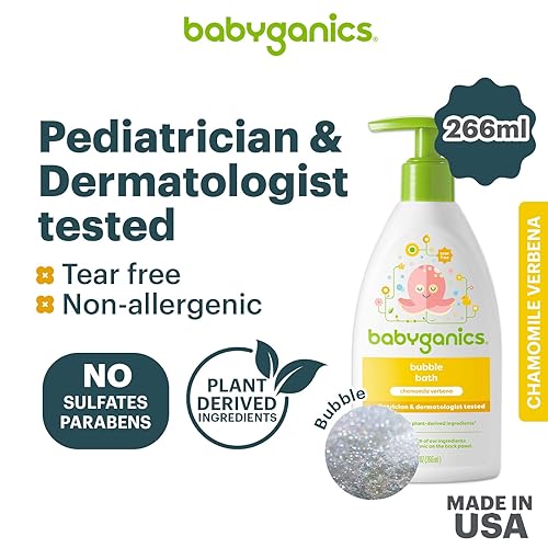 Miniatura 2 de BabyGanics, Baño de burbujas, Verbena de manzanilla, 9 fl oz (9.0 fl oz)