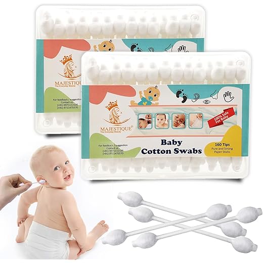 Majestique Baby Safety Cotton Swabs - Pack of 2