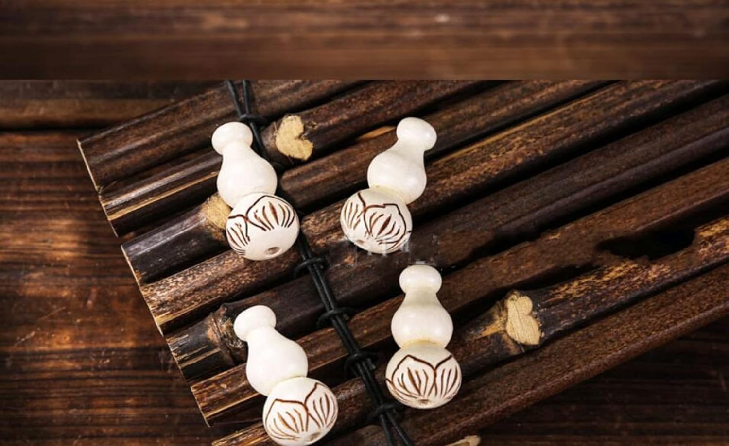 Gourd Pendant Mini Gourd Charms Feng Shui Charms Spacer Beads Wood Gourd Garland Good Luck Gourd Wood Gourd Ornaments,15x30mm,300-PACK