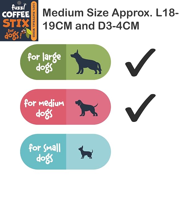 Foto 4 de 7 de Fuzzl Coffee Stix - Juguetes masticables para Perros de Madera de café, Juguetes Naturales, Huesos…
