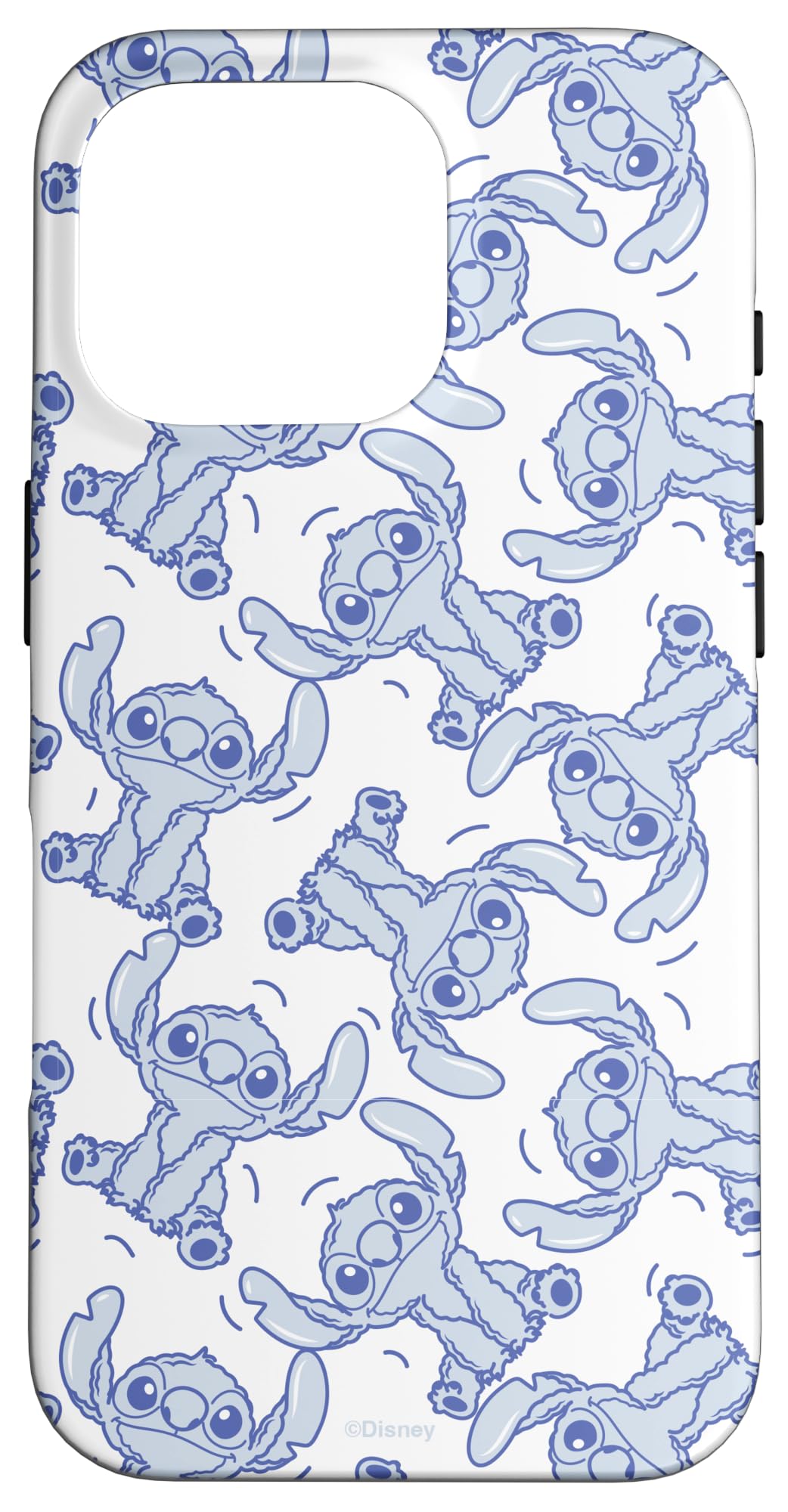 Disney Stitch Fluffy Summer Vibes Pattern Case for iPhone 16 Pro