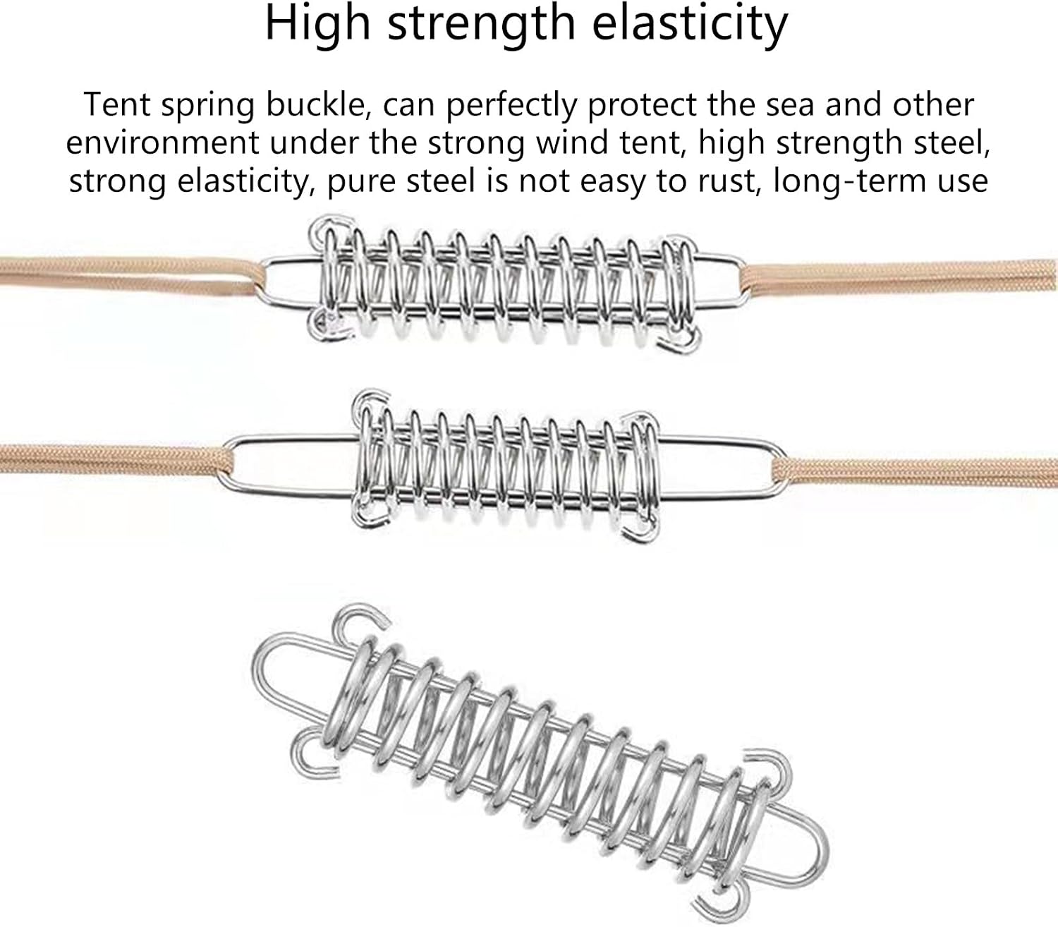 Shock Absorbing Spring Tensioner Training Leash Spring High Strength Camping Tent Rope Tensioner Buckles Tent Rope