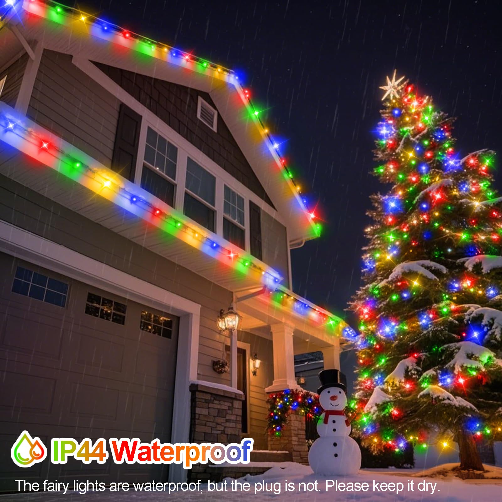 Catena luminosa a 1400 LED per esterni, multicolore