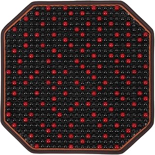 BUGUUYO 1Pc Wood Bead Car Seat Cover Cooling Cushion Breathable Natural Wood Beads for Summer Comfort Massage Function Easy Installation for Cars Trucks and Office Chairs Wine Red