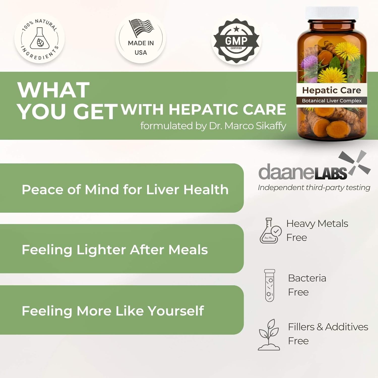 Gentle Daily Liver Support with Organic Milk Thistle, Turmeric & Dandelion | Clinically Inspired Botanical Formula | Hepatic Care