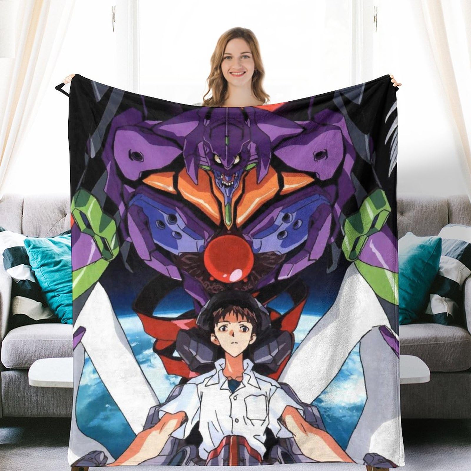 Amazon｜毛布 大判 新世紀エヴァンゲリオン EVA 碇シンジ 初号機 