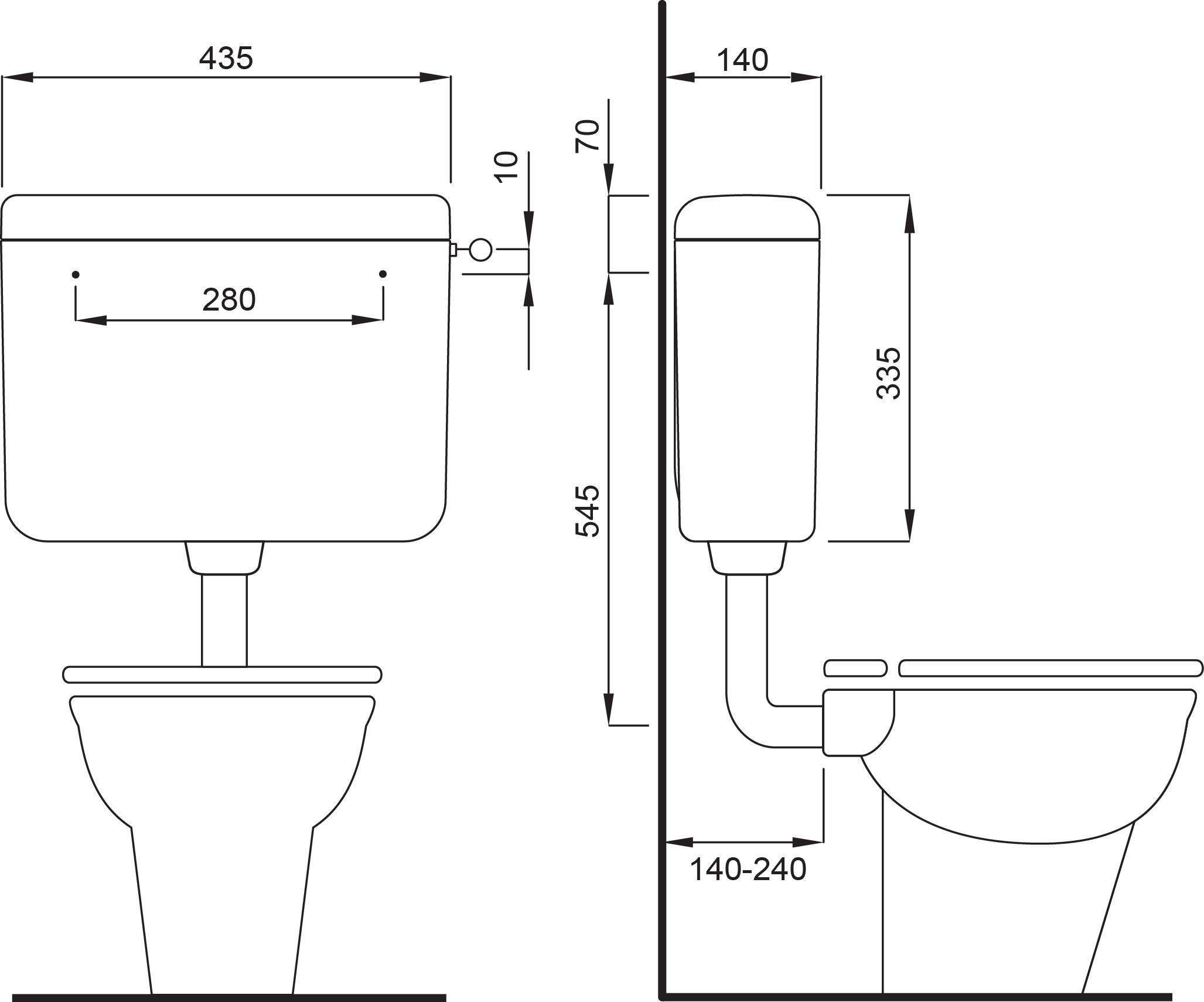 Zaino Cassette Esterne WC Iris Duo Plastica Bianco 641521