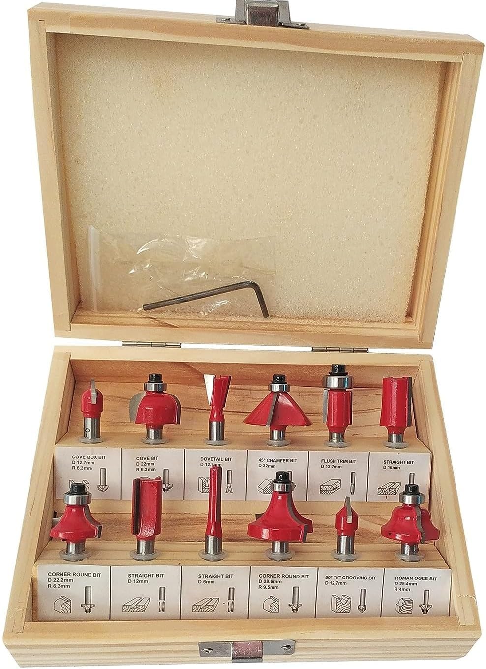 Inditrust DM Electric Trimmer Machine 700W 6.35mm with 12pc Router bit 6.35mm for Wood working Rotary Tool (6.35 mm) 1