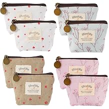 Pack of 8 mini cosmetic bags small small bag with zip