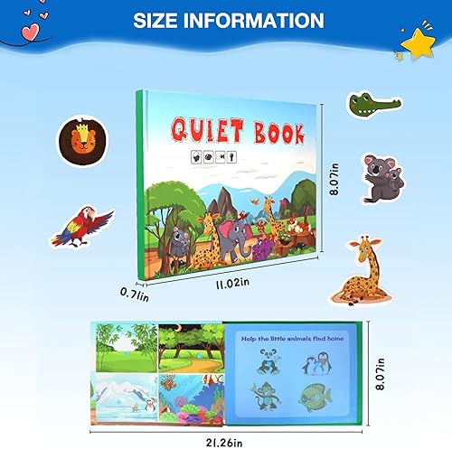 Miniatura 8 de Libro ocupado para niños pequeños de 3 a 5 años, aprendizaje preescolar Montessori silencioso libro de juguetes para desarrollar habilidades de