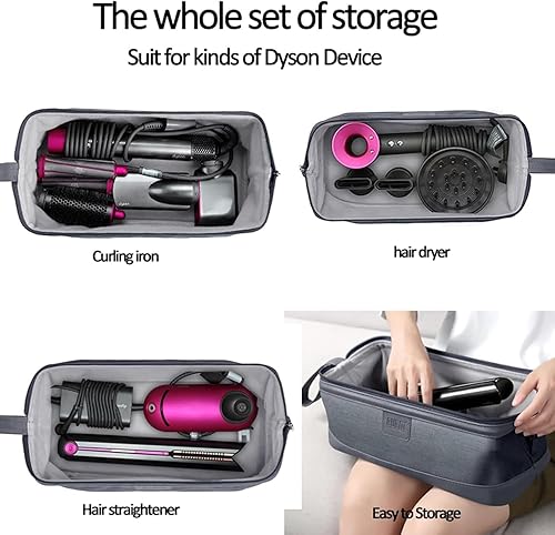 Miniatura 3 de BUBM Funda de viaje compatible con Dyson Airwrap StylerShark Flexstyle, funda de transporte portátil para secador de pelo supersónico Dyson, bolsa