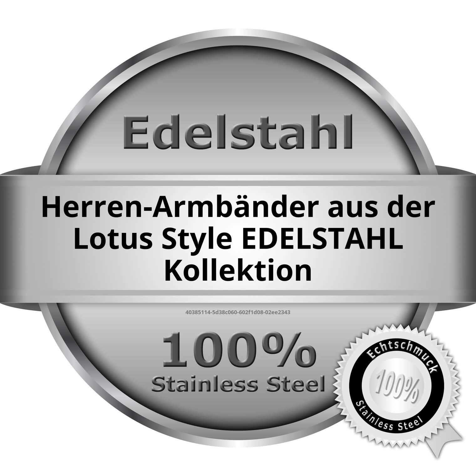 LOTUS Style Herren Armband Man-Kollektion Edelstahl silber schwarz PVD-Beschichtung, Anhänger silber schwarz JLS1521-2-2