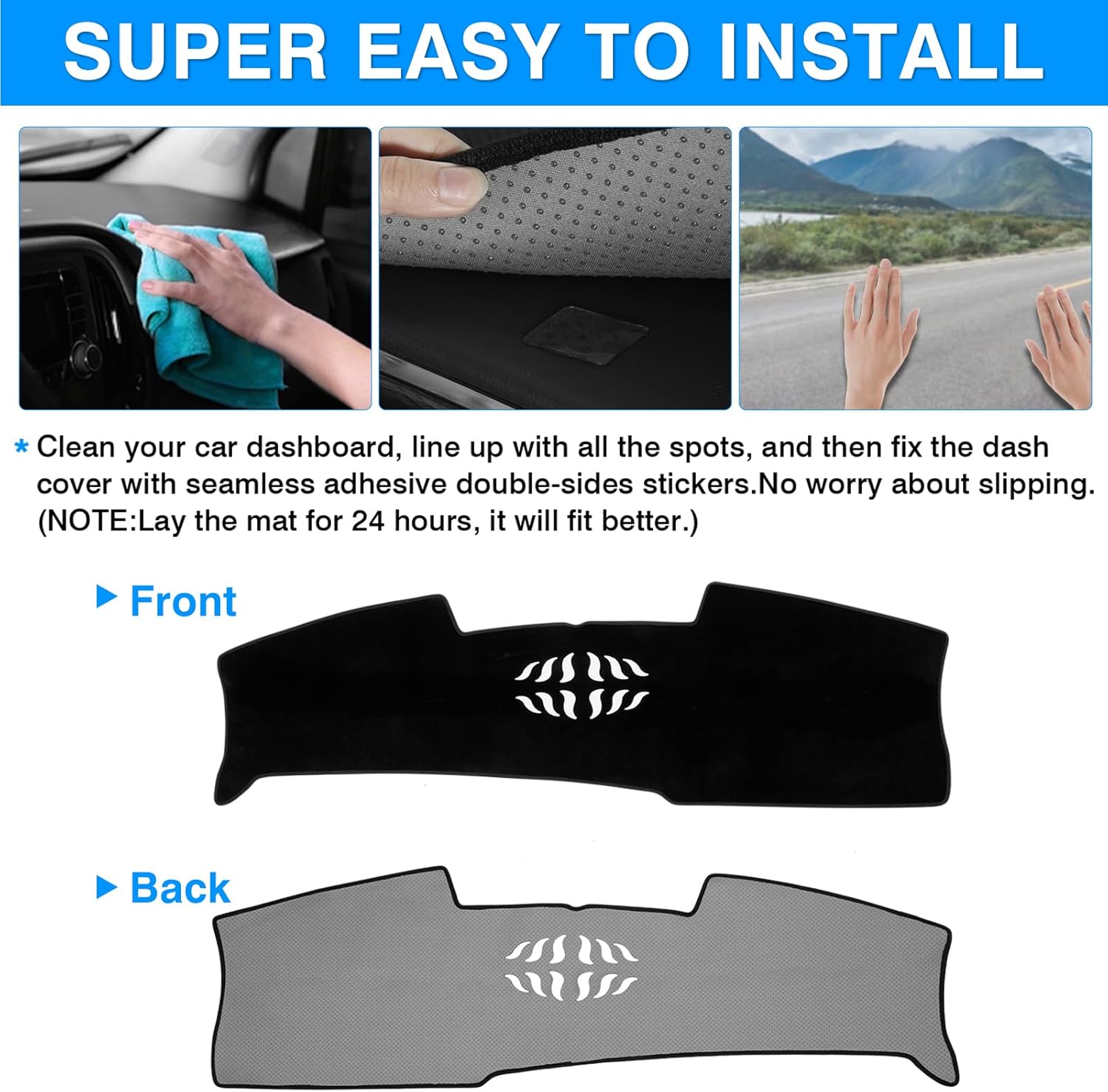 Autorder Dashboard Cover Mat for Hyundai Tucson 2025 2026 Accessories Dash Cover Upgrade Velvet Dash Mat Sunshade Glare UV Rays Protector