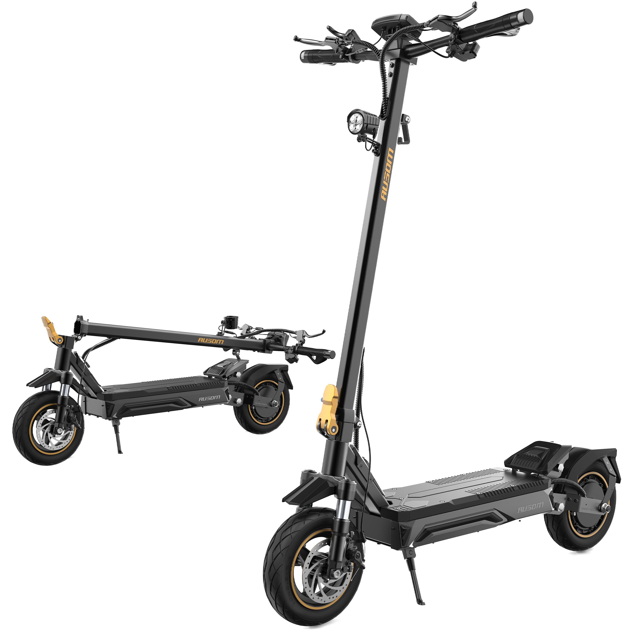 Ausom K20/K20 Pro Trottinette Électrique Adulte, 70KM/90KM Autonomie, Pliable avec Suspension ShocFree, 10" Pneus trorinette électrique Puissant, 48V Batterie Grande Capacité