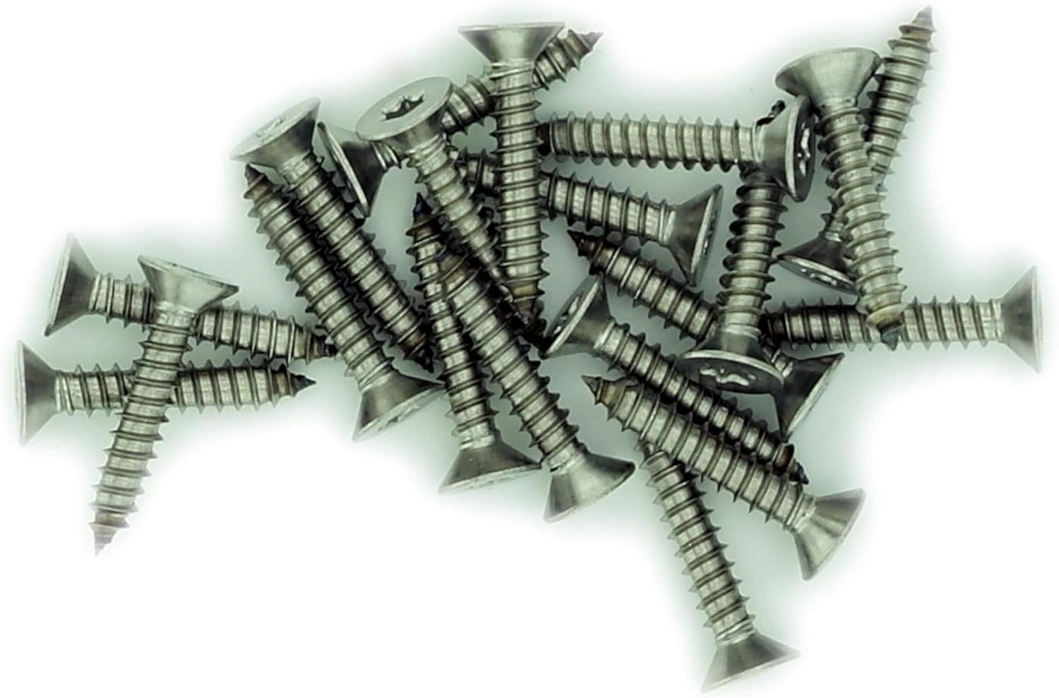 No.6 x 1.25 (3.5mm x 32mm) TX Countersunk Self-Tapping Screw - Stainless Steel (A2) (Pack of 20), Silver, 3.5x32 - A2 (20)