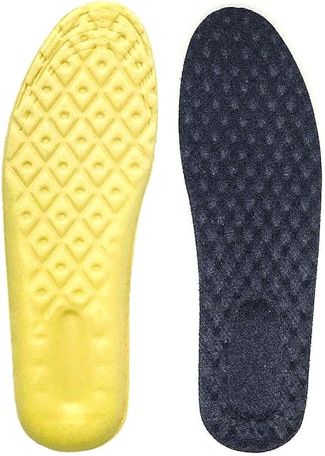 Goofort Memory Foam Latex Insoles Shock Absorption Comfort Cushioned Cloud Pain Relieve Shoe Inserts Sports Shoes,Trainers,Sneakers,Work Boots and Walking Shoes Men and Women