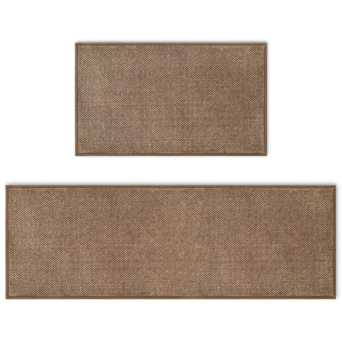 Artoid Mode Washable Kitchen Rugs and Mats Set of 2, Non Skid Rubber Absorbent Kitchen Floor Mats Front of Sink - 17x29 and 17x47 Inch